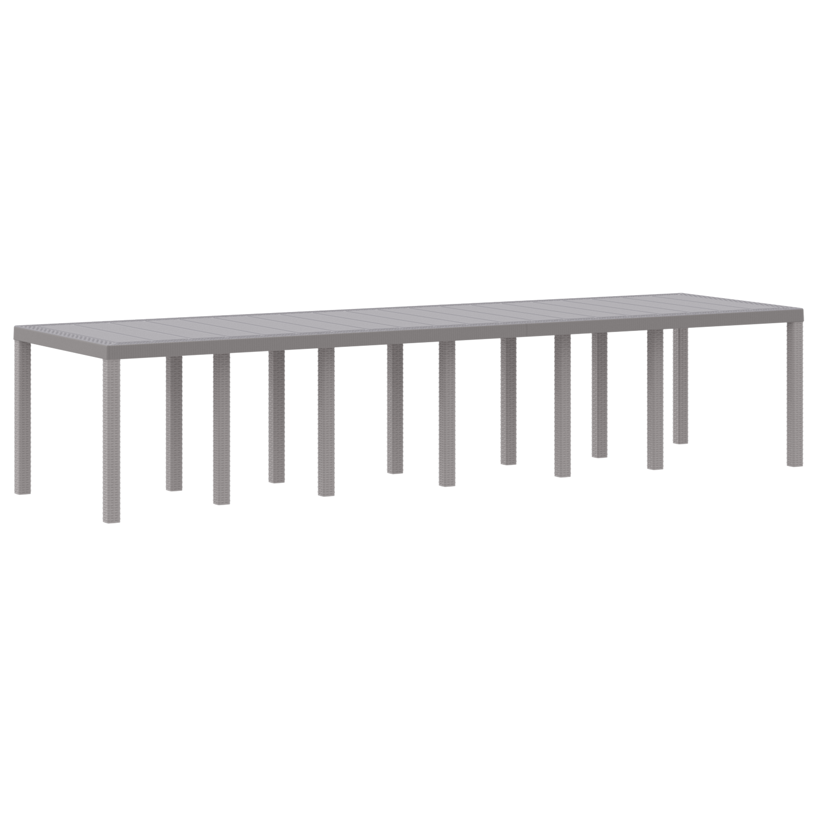 Masă de grădină  Gri deschis 350x100x73 cm Poliratan, Masă de grădină  Gri deschis 200x100x73 cm Poliratan, Masă de grădină  Gri deschis 150x100x73 cm Poliratan GartenMobel Dekor