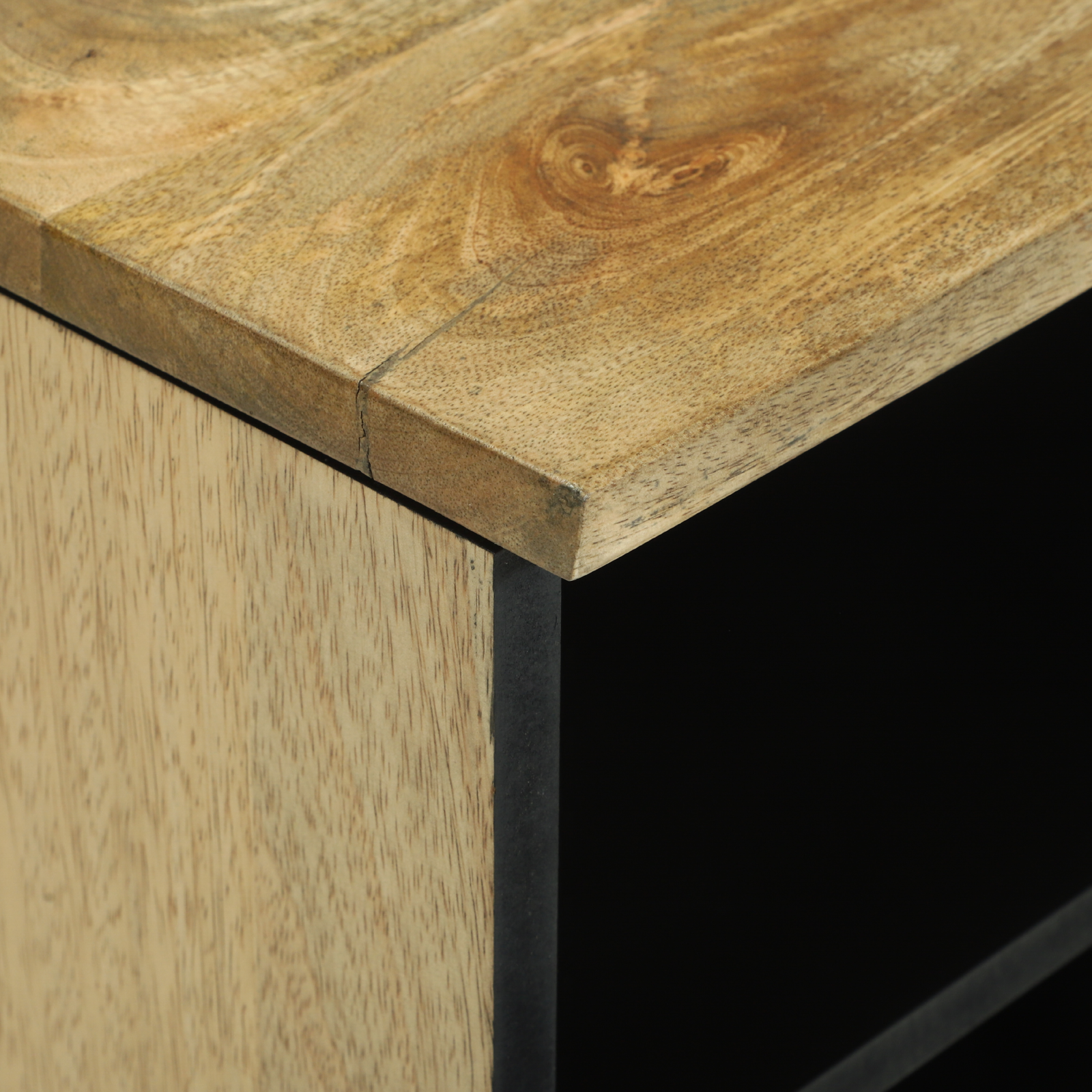 Cabinet TV 100x33.5x46 cm Lemn Solid de Mango GartenMobel Dekor