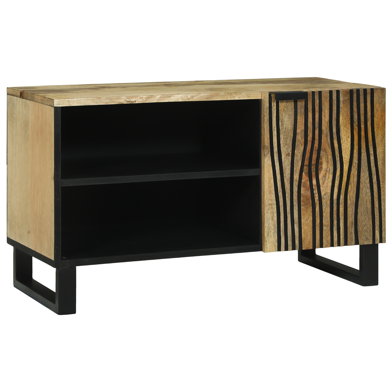 Cabinet TV 80x31.5x46 cm Lemn masiv de mango și lemn aglomerat GartenMobel Dekor