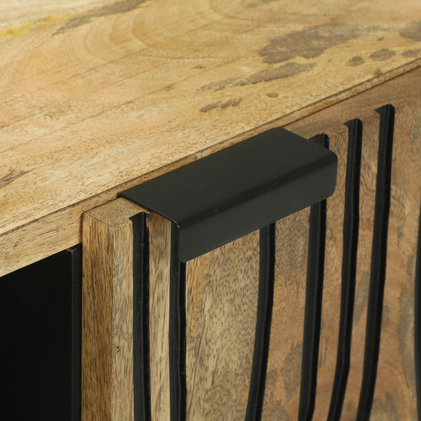 Cabinet TV 80x31.5x46 cm Lemn masiv de mango și lemn aglomerat GartenMobel Dekor