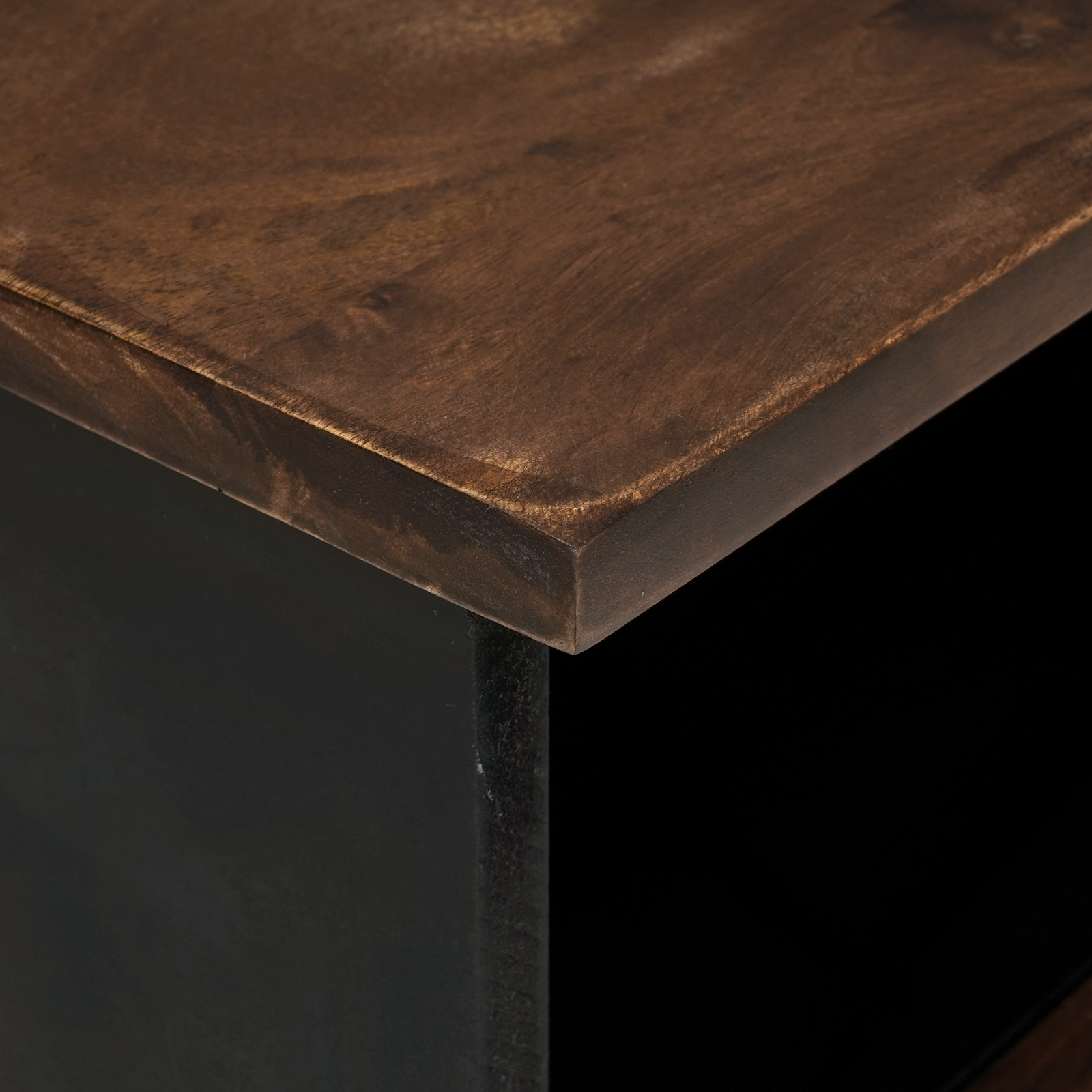 Cabinet TV 80x33.5x46 cm Lemn Masiv din Nuc și Lemn Stratificat GartenMobel Dekor