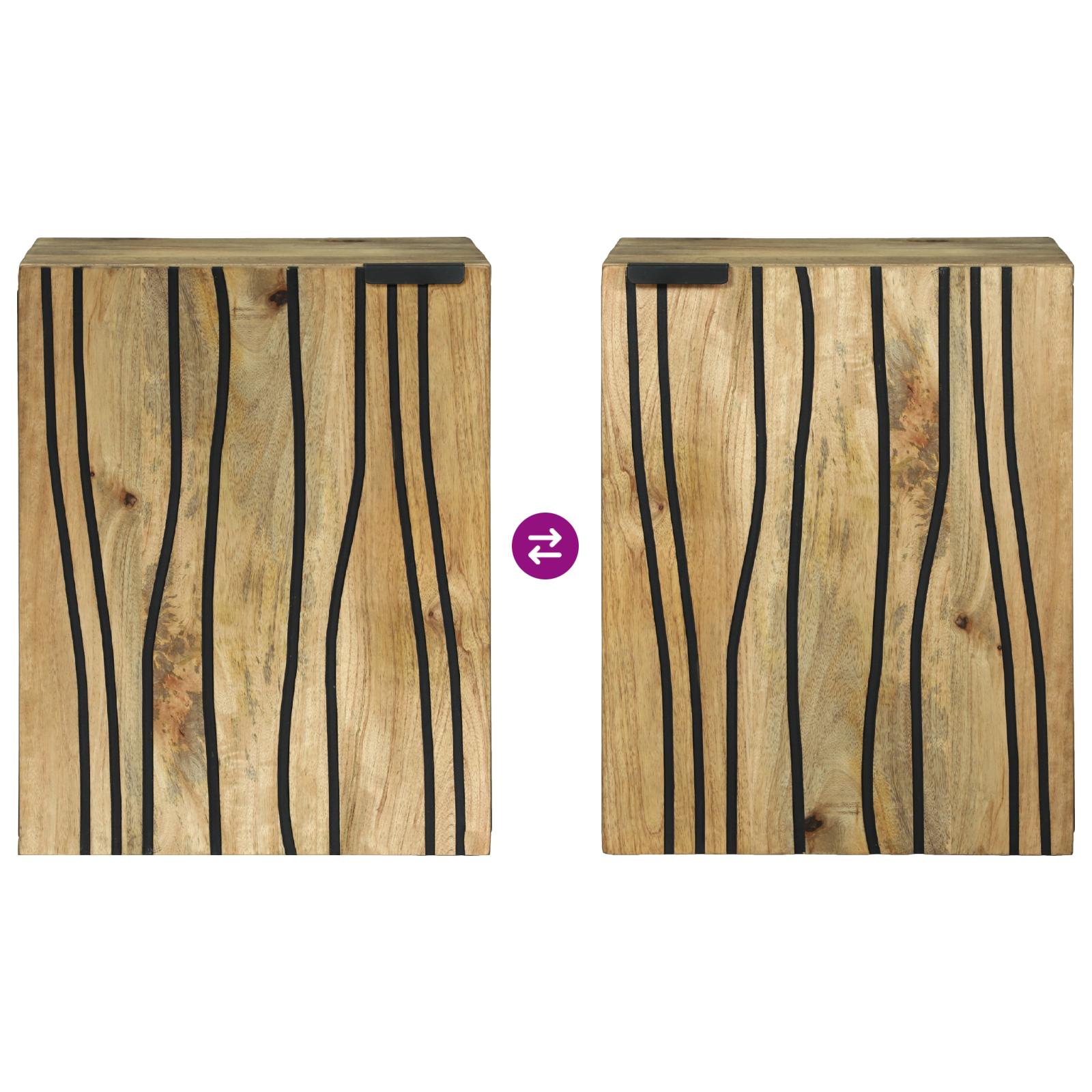 Cabinet de Perete pentru Baie 38x33.5x48 cm Lemn Masiv de Mango și Lemn Inginerit GartenMobel Dekor