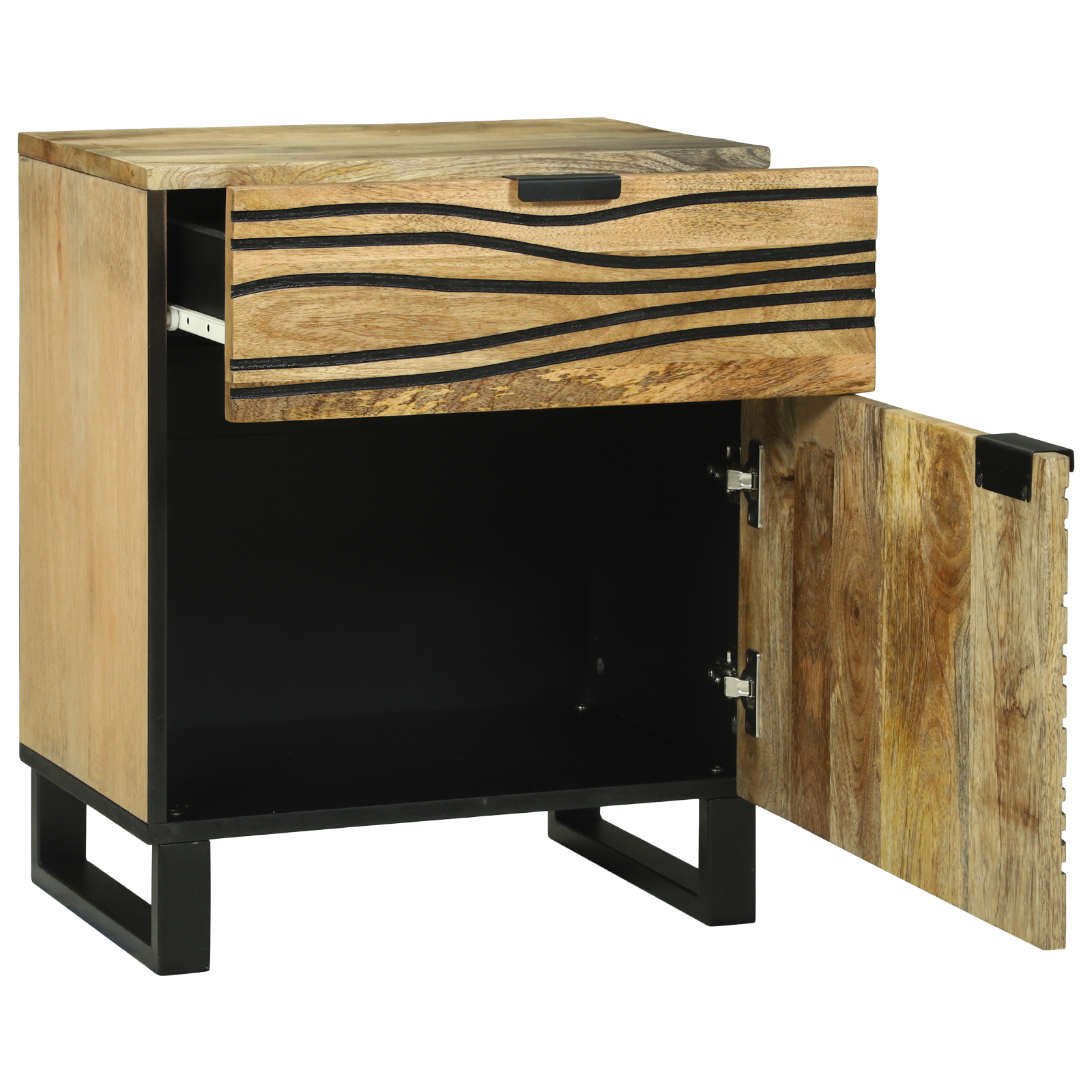 Cabinet de noapte 50x33x60 cm Lemn masiv de mango GartenMobel Dekor
