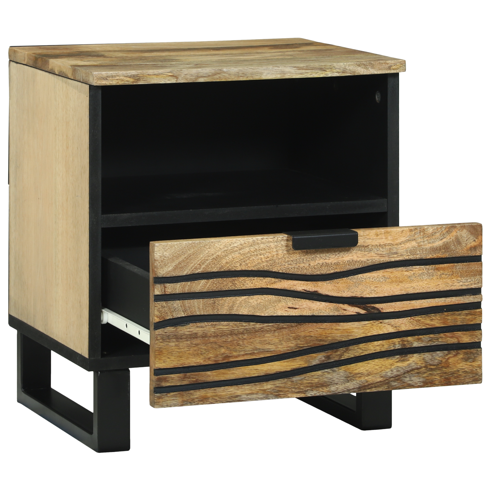 Cabinet noptieră 40x33x46 cm Lemn Solid de Mango GartenMobel Dekor