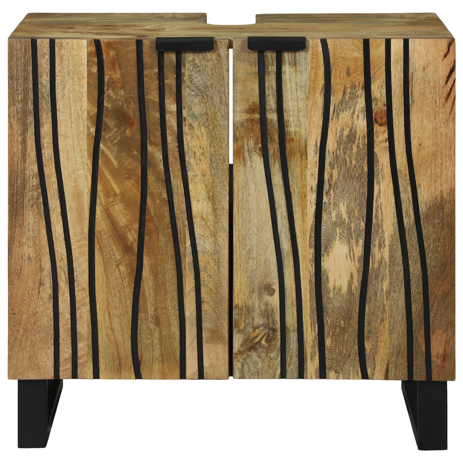 Cabinet pentru chiuvetă 62x33x58 cm Lemn solid de mango și lemn procesat GartenMobel Dekor