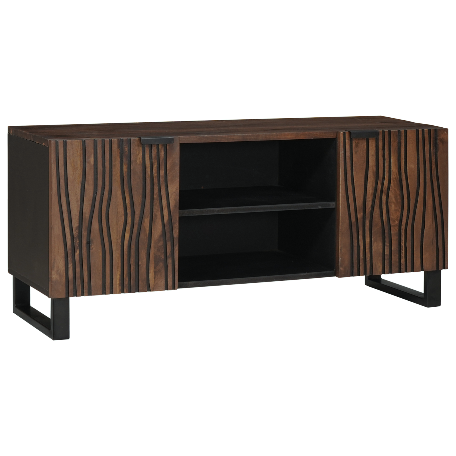 Dulap TV 105x33.5x46 cm Lemn masiv de nuc GartenMobel Dekor