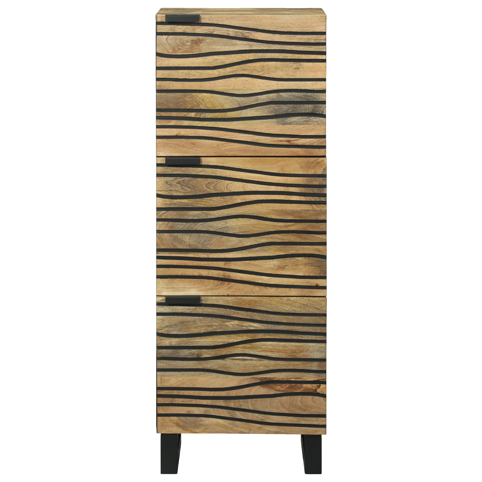 Highboard 40x33.5x110 cm din lemn masiv de mango GartenMobel Dekor