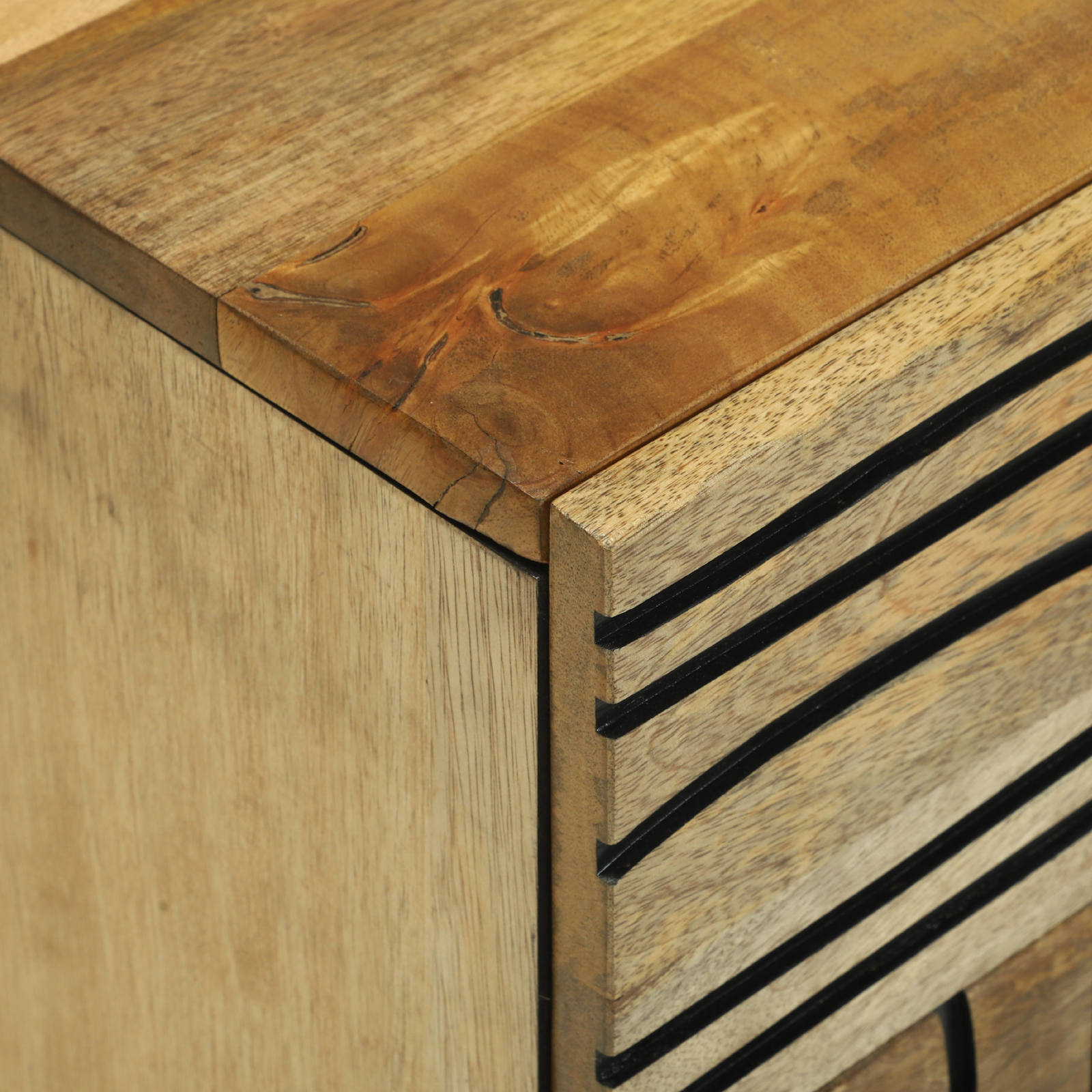 Noptieră 50x33x60 cm Lemn Masiv de Mango GartenMobel Dekor