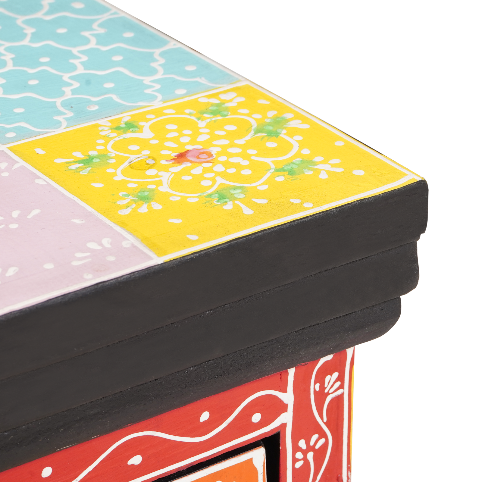 Noptieră Multicolor 40x30x40 cm Lemn Solid Mango GartenMobel Dekor