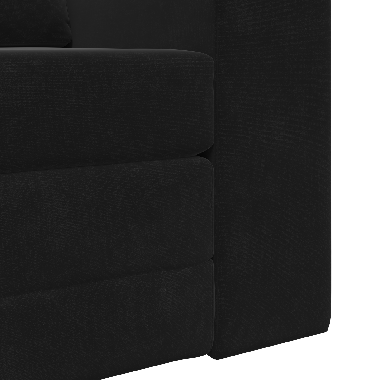 Canapea pat 2 în 1 Neagră 98x71x83 cm Catifea GartenMobel Dekor