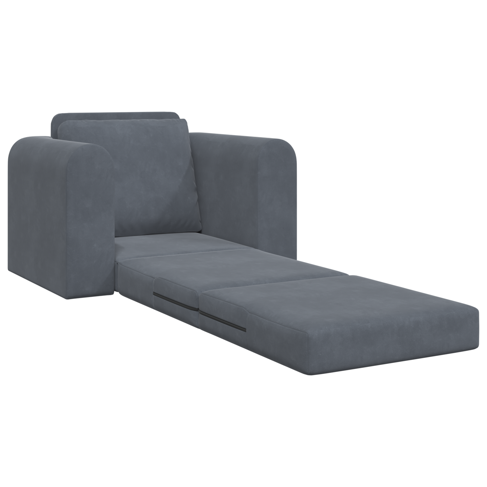 Canapea pat 2 în 1 gri închis 98x71x83 cm catifea GartenMobel Dekor