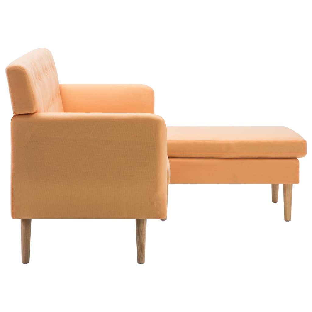 Canapea formă L, textil, 171,5 x 138 x 81,5 cm, portocaliu GartenMobel Dekor