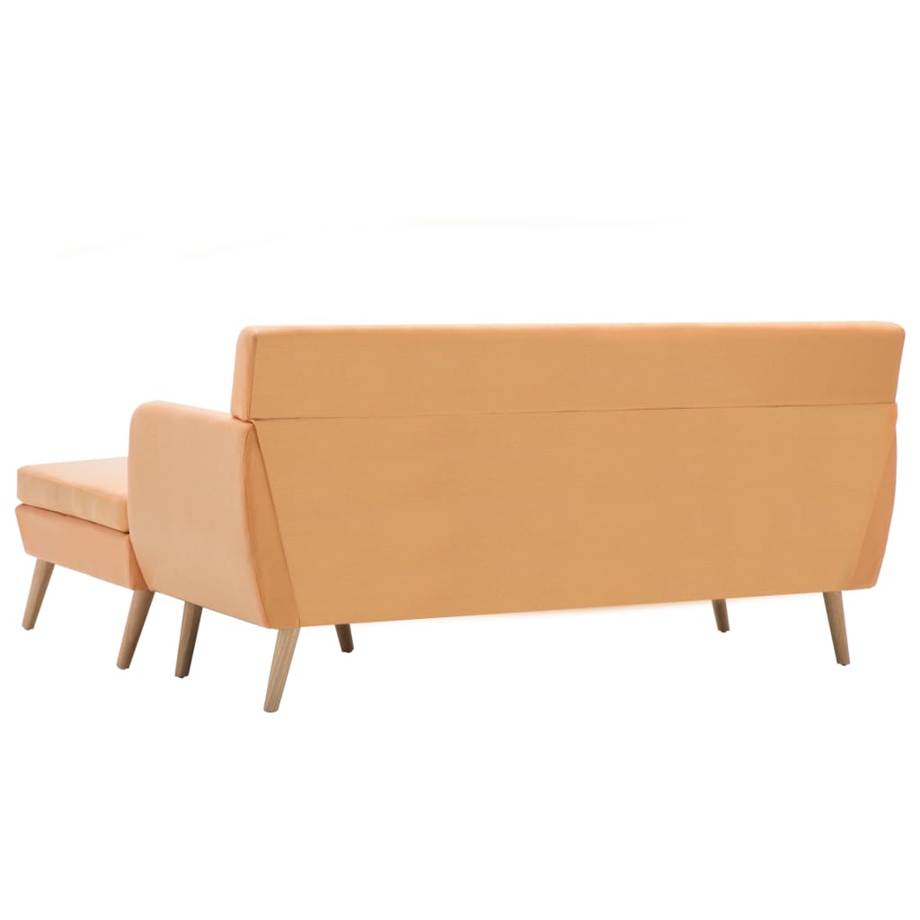 Canapea formă L, textil, 171,5 x 138 x 81,5 cm, portocaliu GartenMobel Dekor