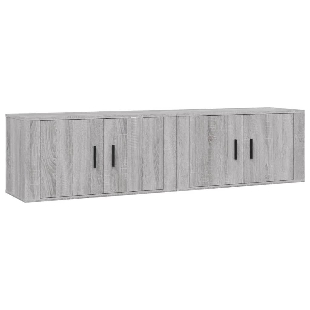 Dulapuri TV montate pe perete 2 buc., gri sonoma, 80x34,5x40 cm GartenMobel Dekor