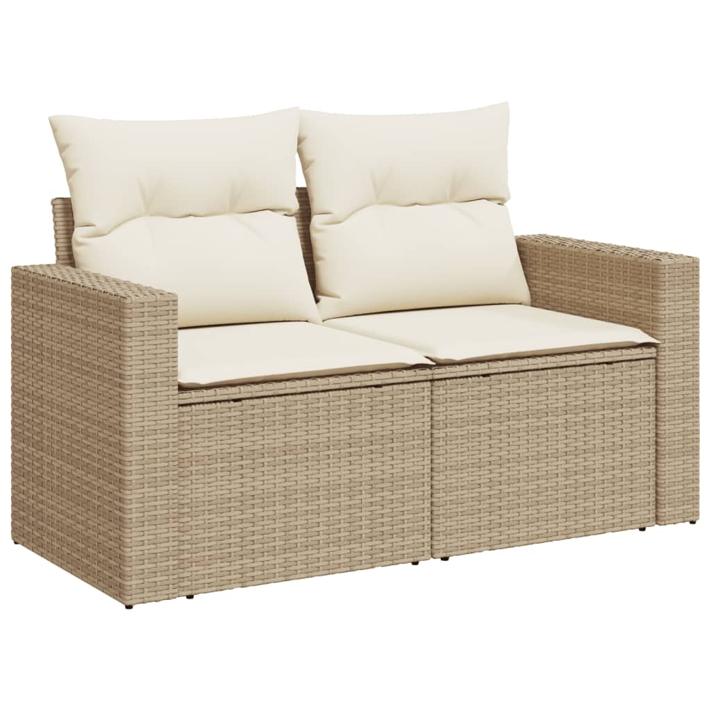 Set canapele de grădină cu perne, 10 piese, bej, poliratan GartenMobel Dekor