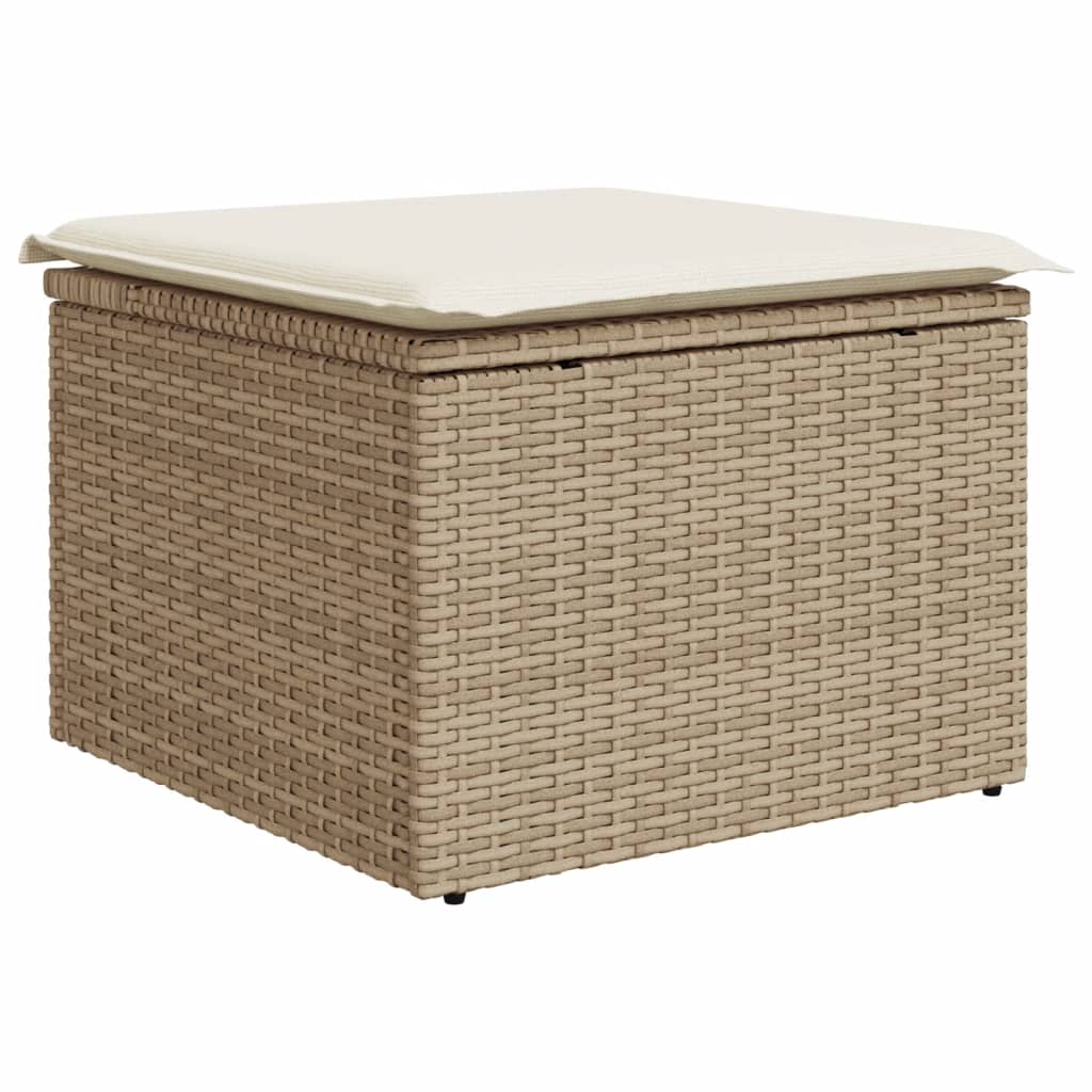 Set canapele de grădină cu perne, 10 piese, bej, poliratan GartenMobel Dekor