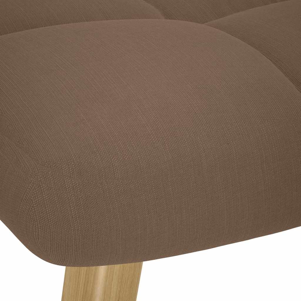 Scaun balansoar cu suport picioare, maro, material textil GartenMobel Dekor