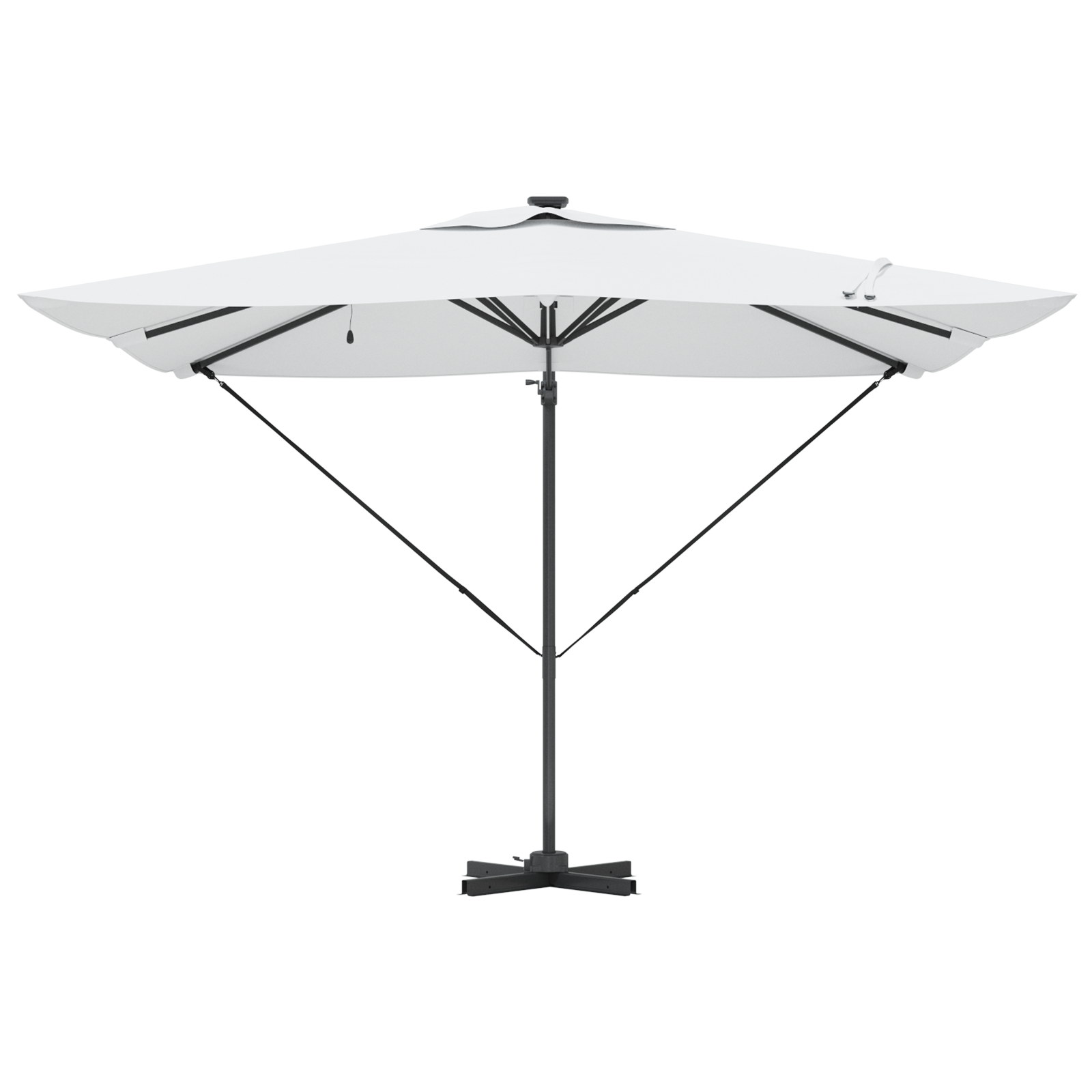 Umbrelă Cantilever Roma cu LED-uri Nisip 286x285x270 cm Aluminiu GartenMobel Dekor