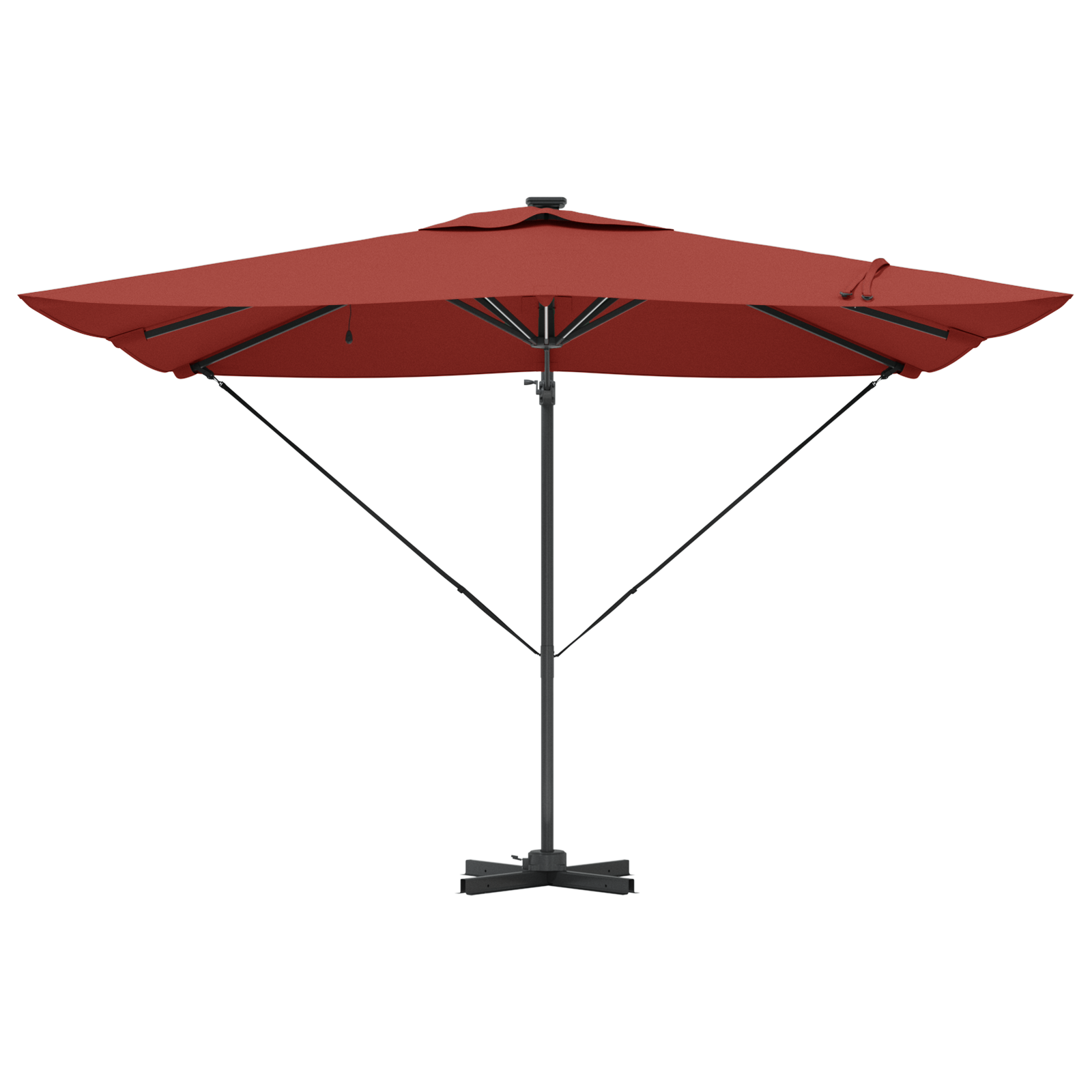 Umbrelă Cantilever Roma cu LED-uri Terracotta 286x285x270 cm Aluminiu GartenMobel Dekor