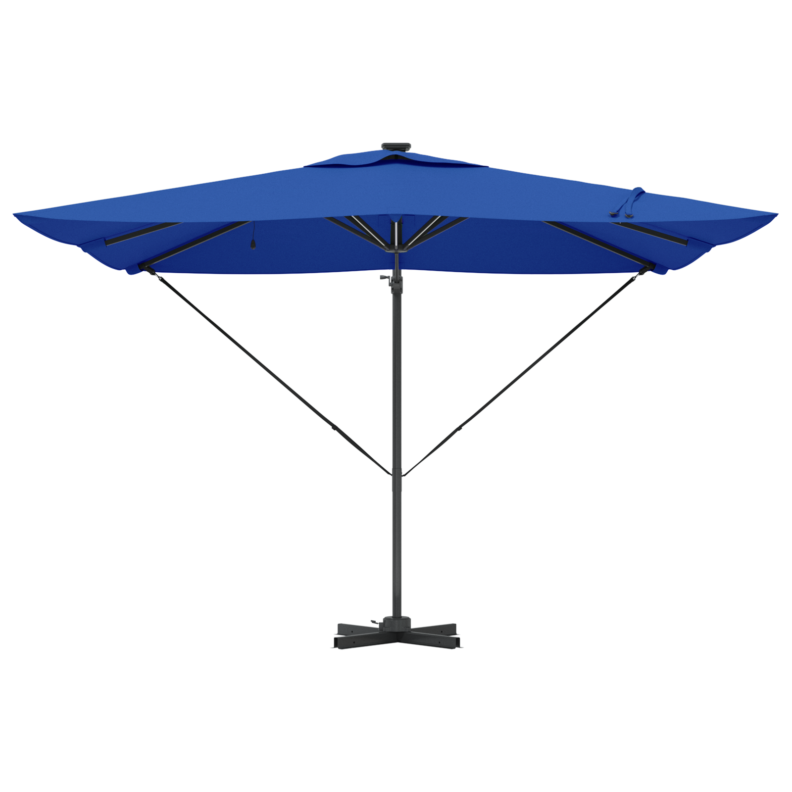 Umbrelă cantilever Roma cu LED-uri Albastru azur 286x285x270 cm Aluminiu GartenMobel Dekor