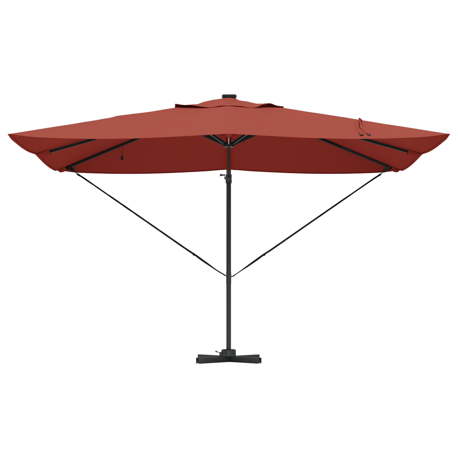 Umbrela cantilever Roma cu LED-uri Teracotă 352x251x265 cm Aluminiu GartenMobel Dekor