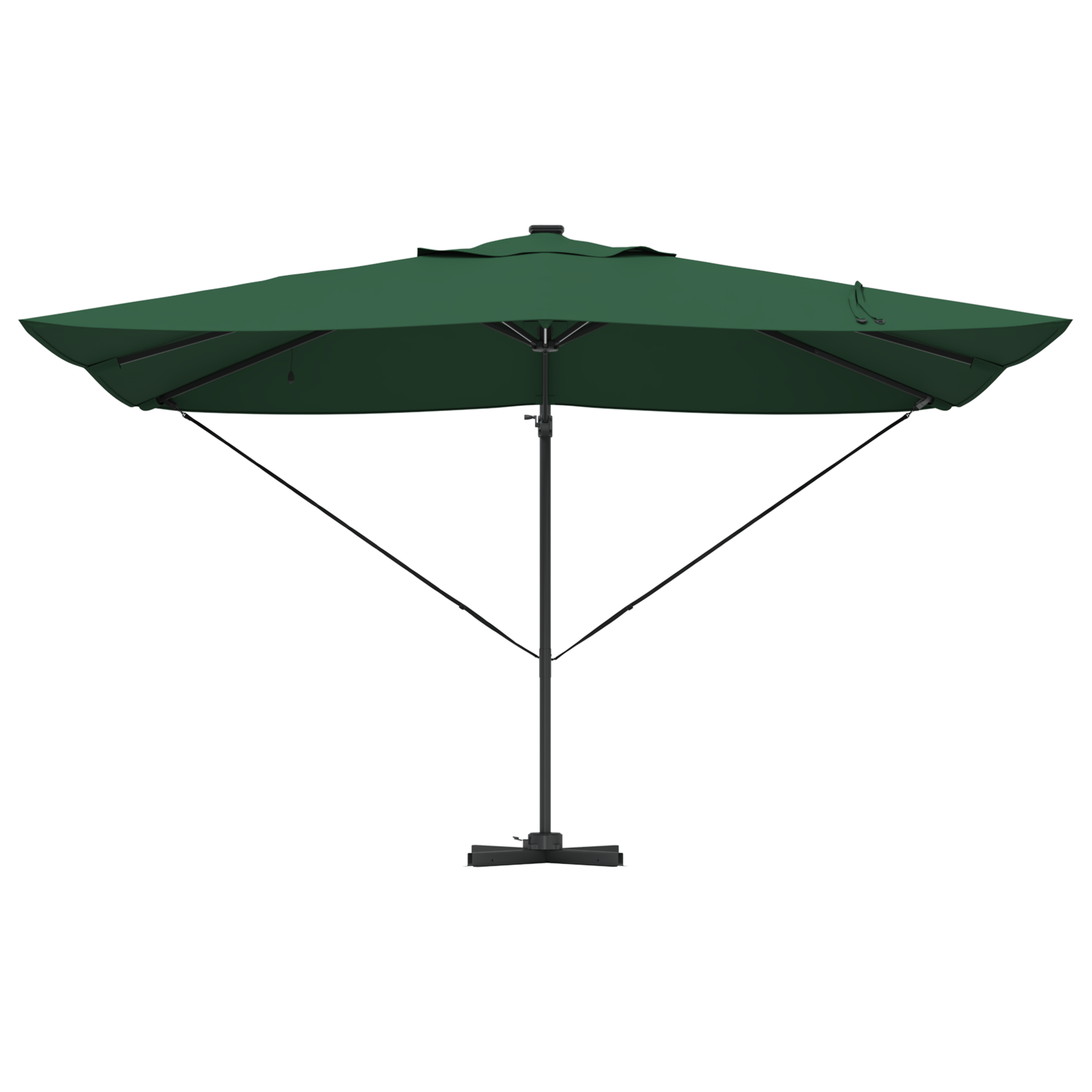 Umbrela cantilever Roma cu LED-uri Verde 352x251x265 cm Aluminiu GartenMobel Dekor