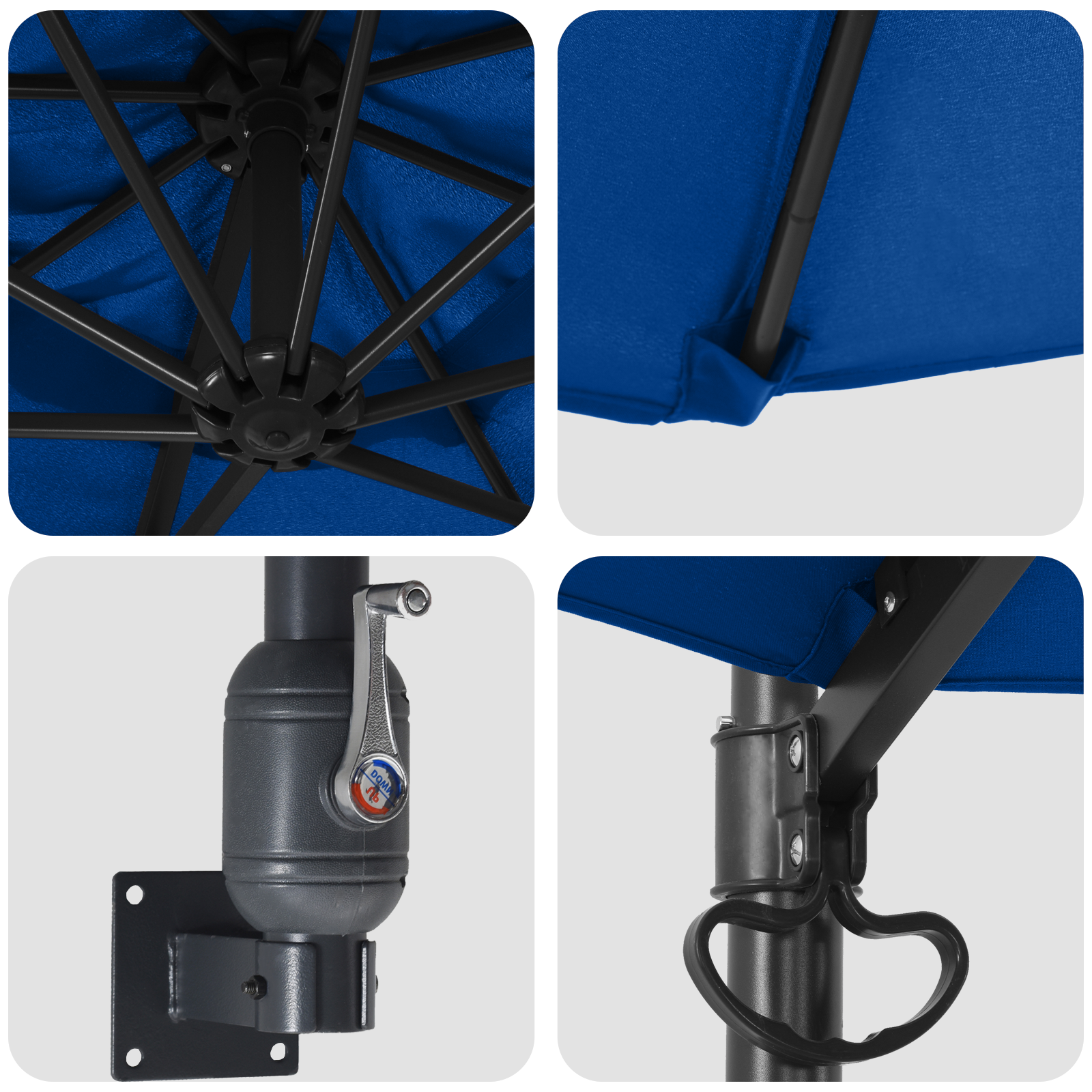 Umbrelă de Patio Albastru Azur Poliester Mare Înclinabilă GartenMobel Dekor