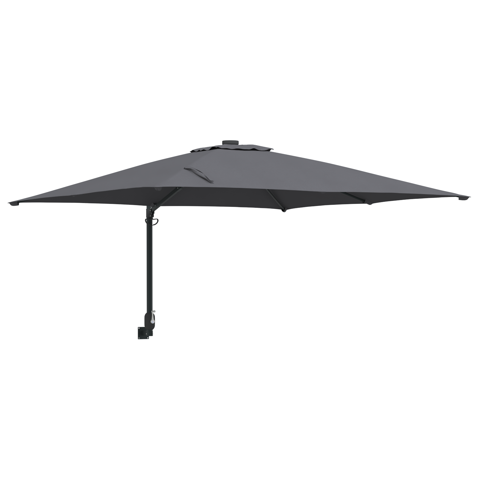 Umbrelă de exterior Antracit Poliester, Oțel vopsit electrostatic GartenMobel Dekor