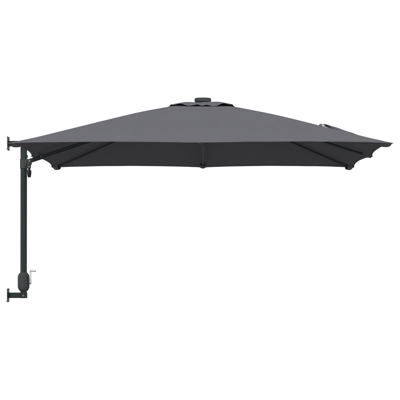 Umbrelă de exterior Antracit Poliester, Oțel vopsit electrostatic GartenMobel Dekor