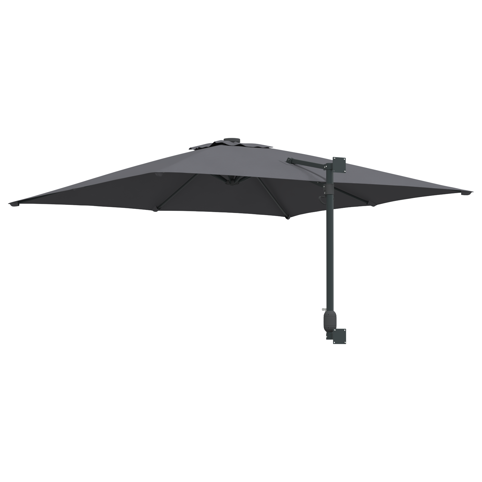 Umbrelă de exterior Antracit Poliester, Oțel vopsit electrostatic GartenMobel Dekor