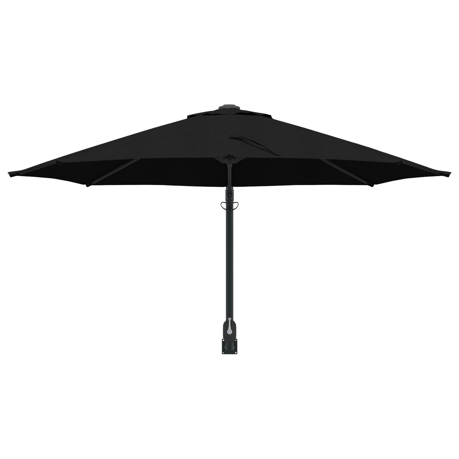 Umbrela de terasă Neagră Poliester, Oțel vopsit electrostatic Mare GartenMobel Dekor