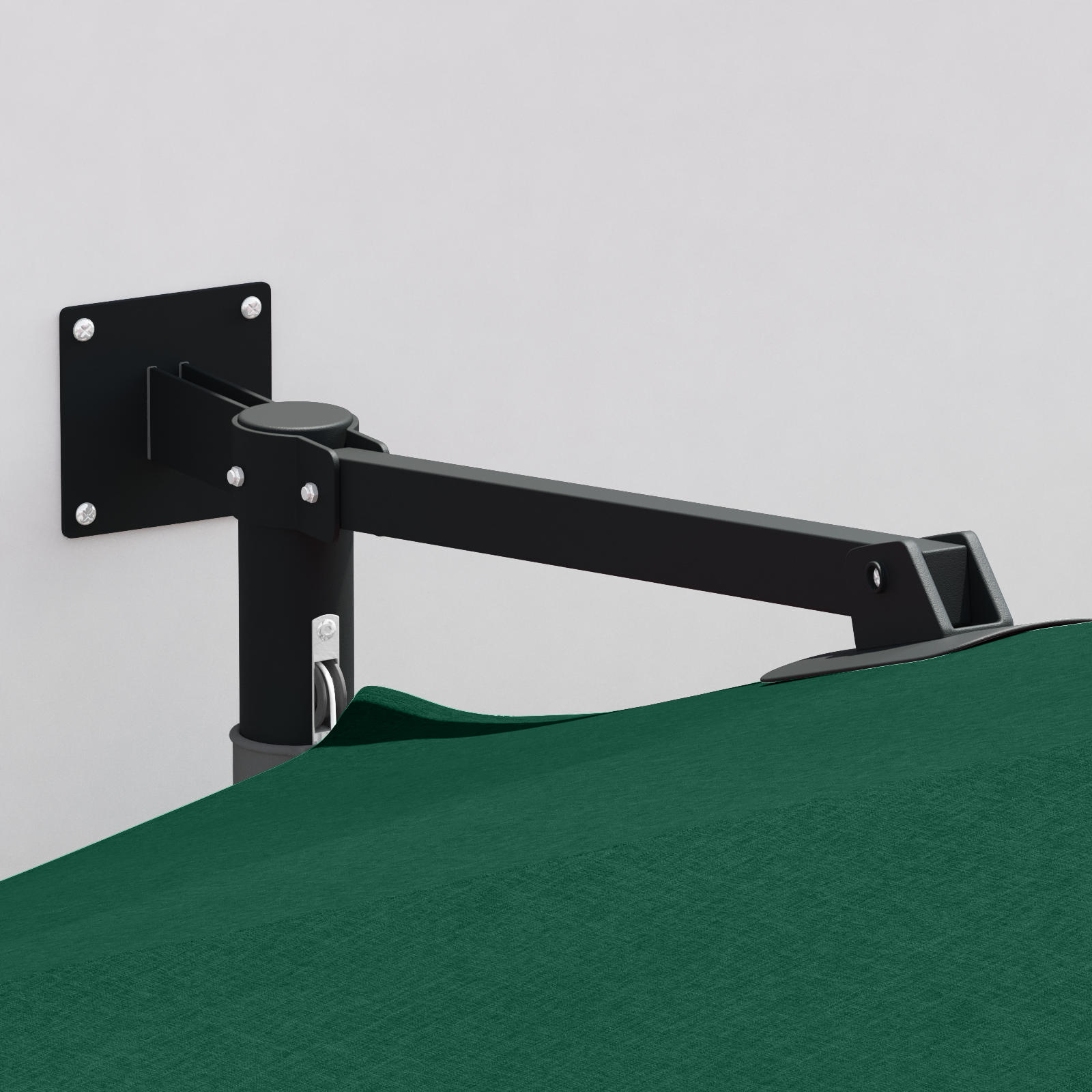 Umbrelă de terasă verde mare Metal, Poliester Mare Înclinabilă GartenMobel Dekor