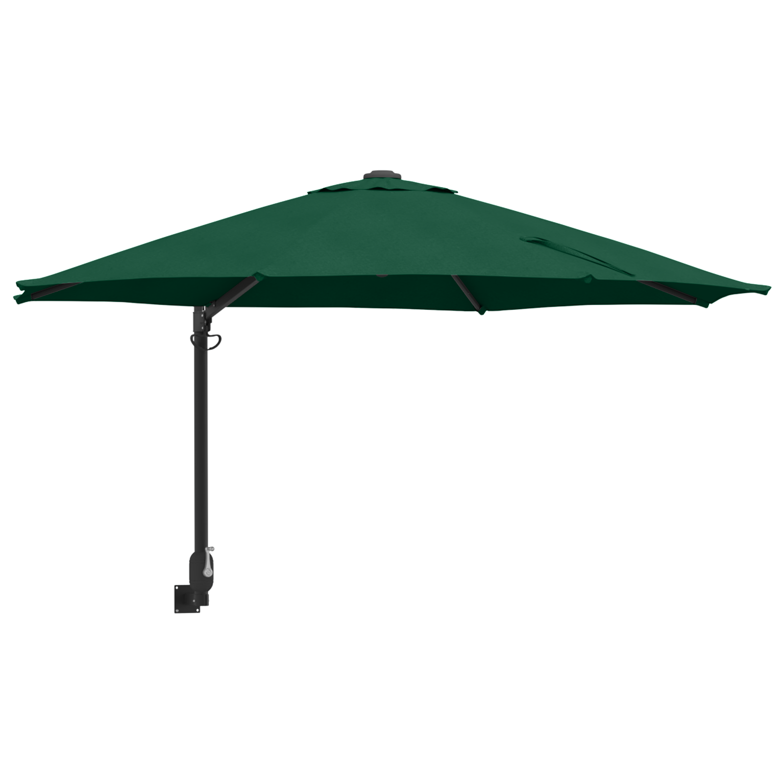 Umbrelă de terasă verde mare Metal, Poliester Mare Înclinabilă GartenMobel Dekor