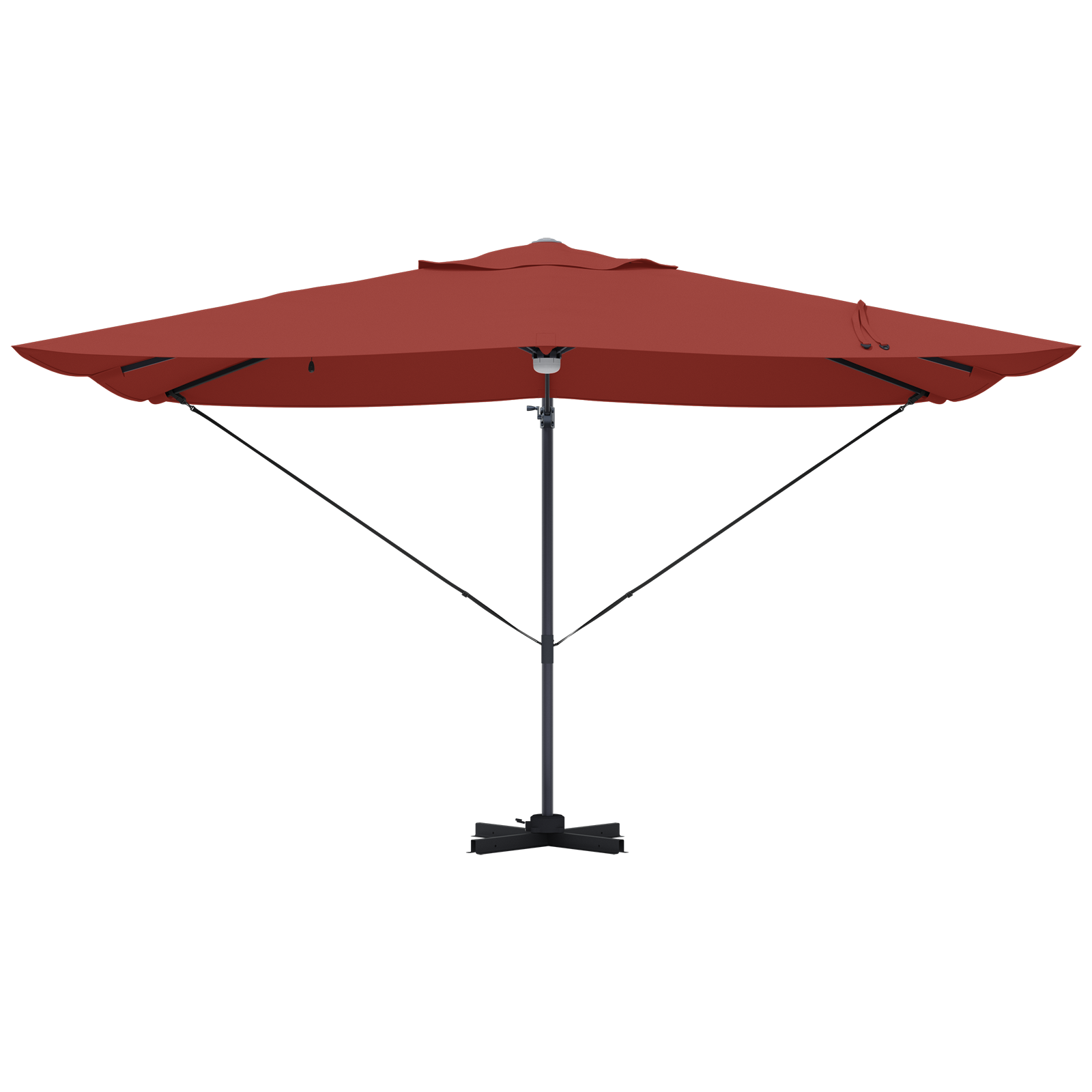Umbra cantilever Terracotta Poliester Mare Pliabilă GartenMobel Dekor