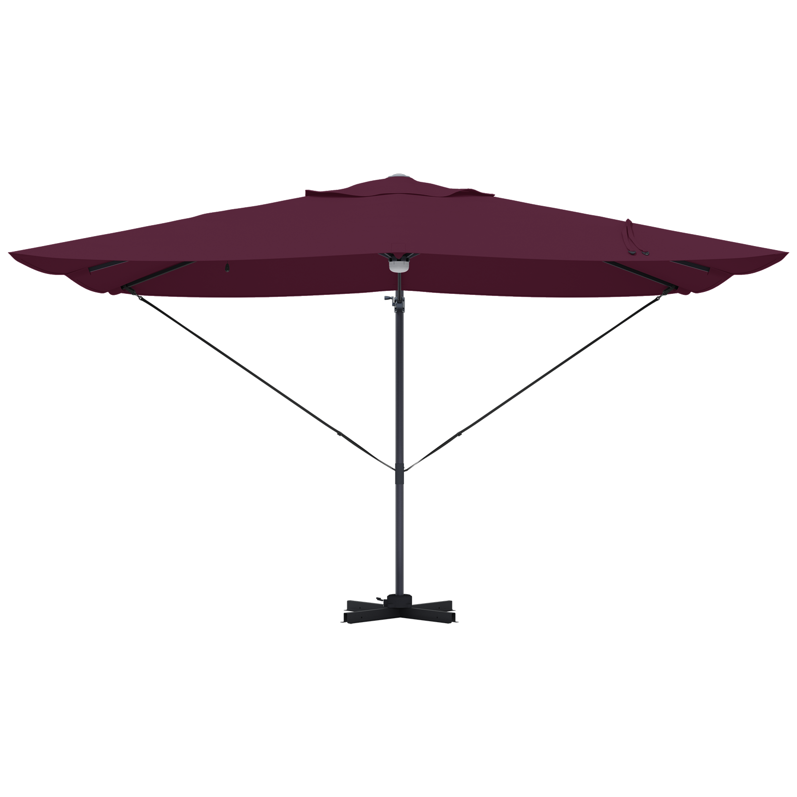 Umbrela Cantilever - Bordo Bordo Metal și Țesătură Mediu Pliabil GartenMobel Dekor