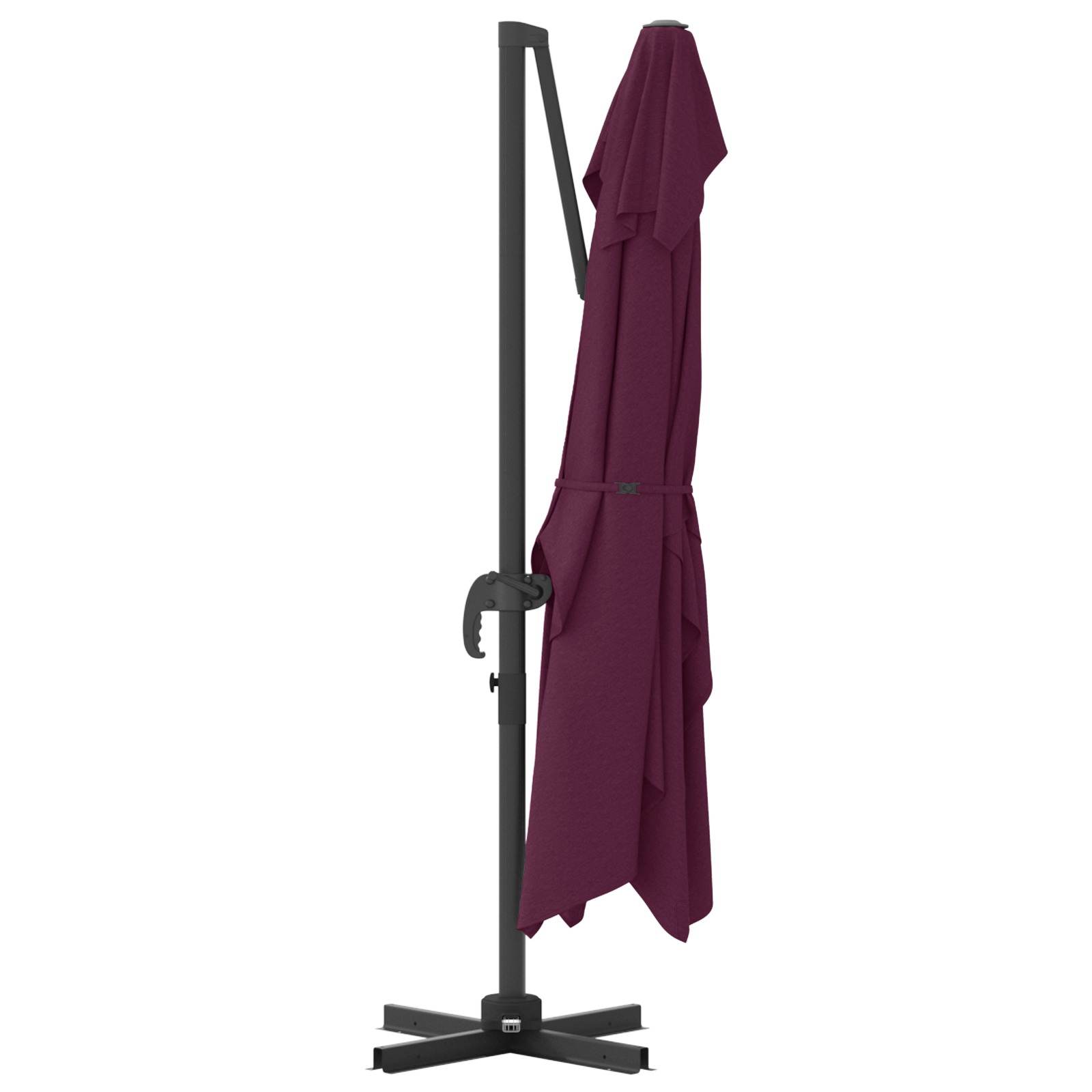Umbrela Cantilever Bordeaux Roșu Poliester, Oțel Mare GartenMobel Dekor