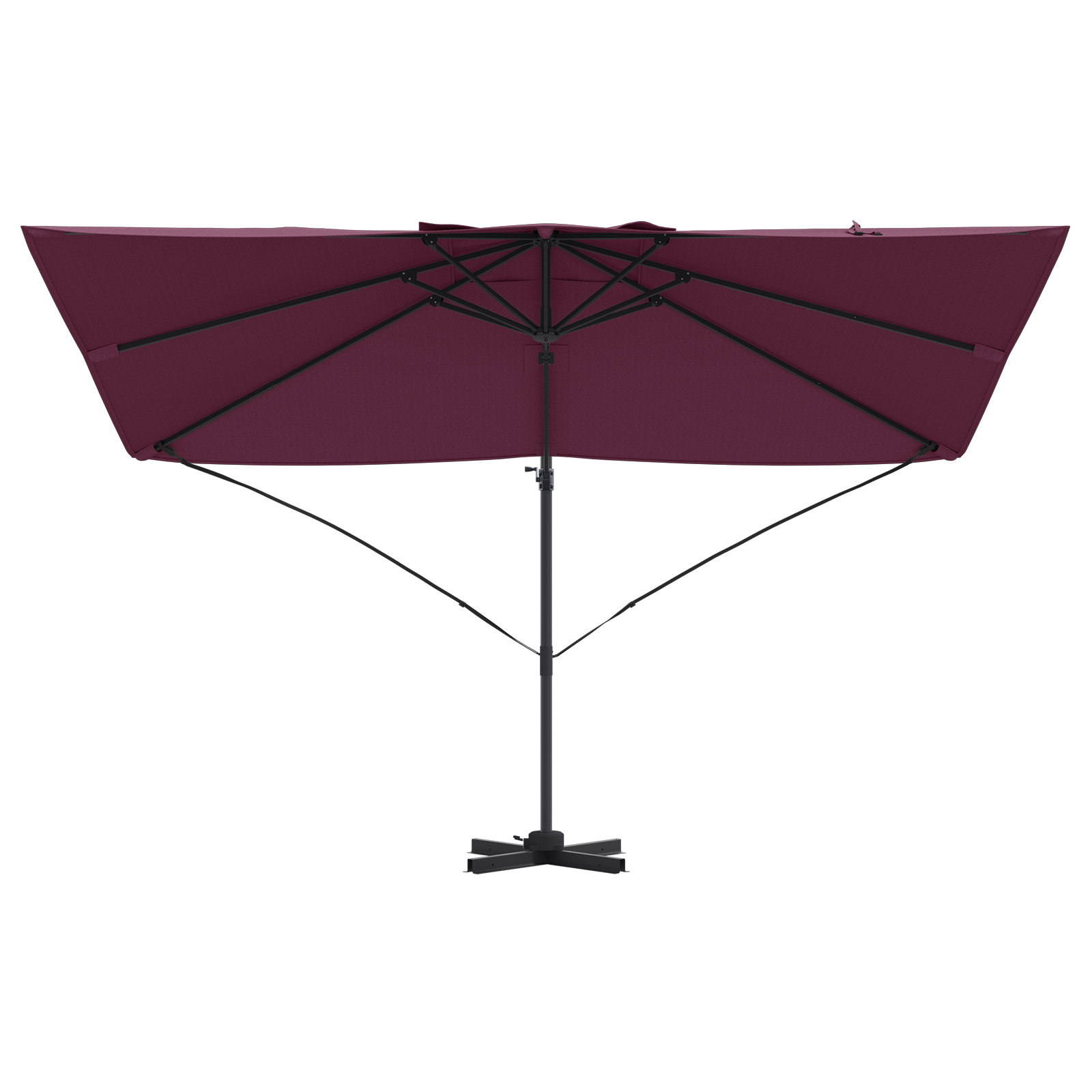 Umbrela Cantilever Bordeaux Roșu Poliester, Oțel Mare GartenMobel Dekor