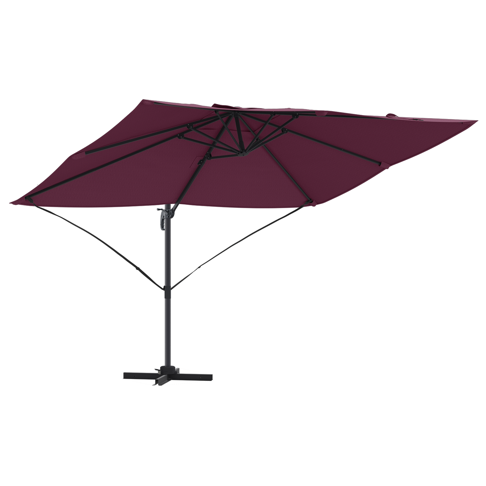 Umbrela Cantilever Bordeaux Roșu Poliester, Oțel Mare GartenMobel Dekor