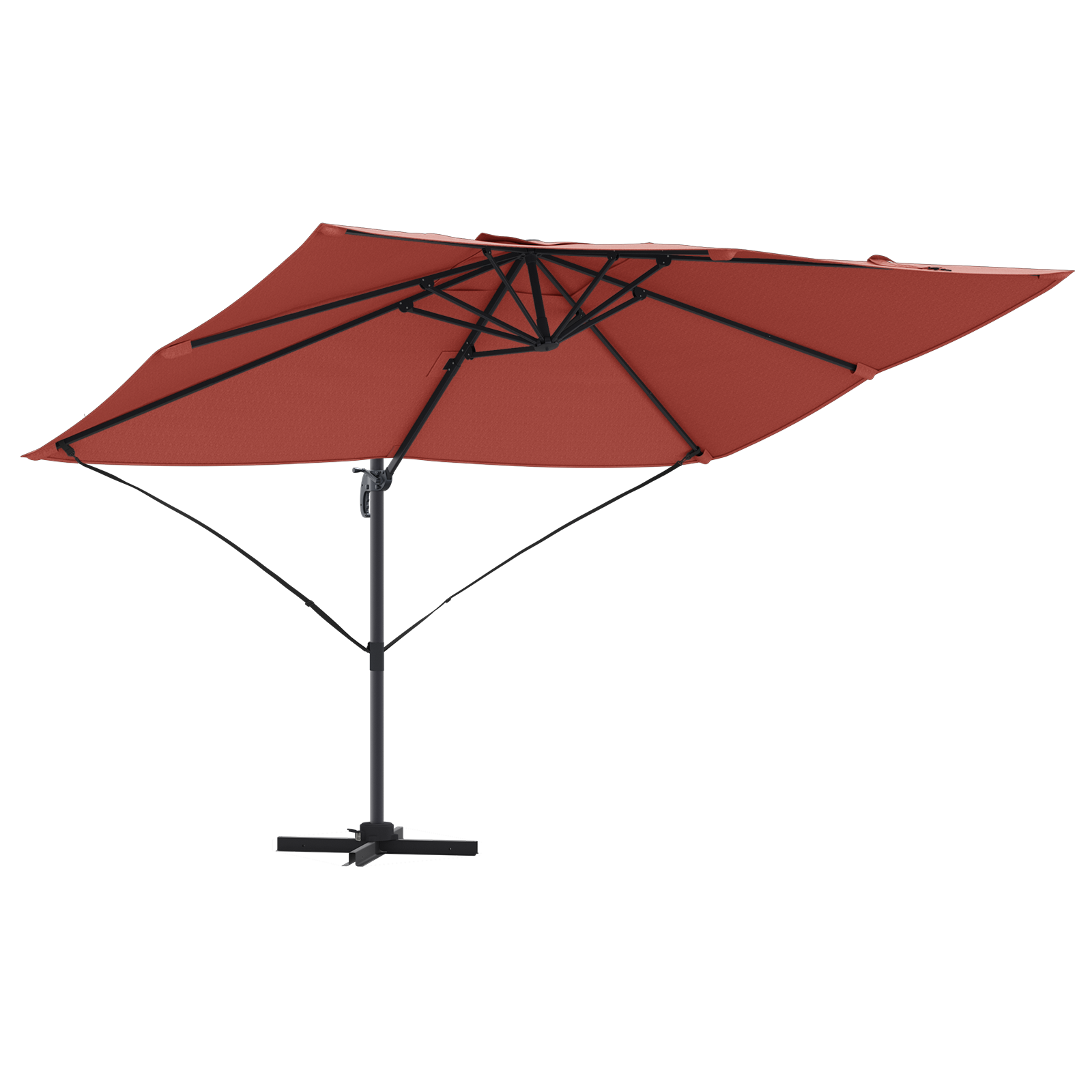 Umbrelă Cantilever Teracotă Poliester, Oțel Mare GartenMobel Dekor