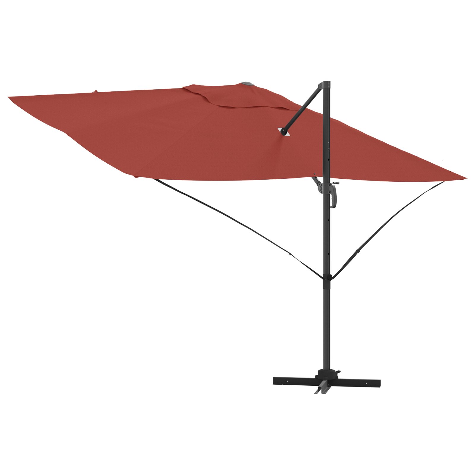 Umbrelă Cantilever Teracotă Poliester, Oțel Mare GartenMobel Dekor