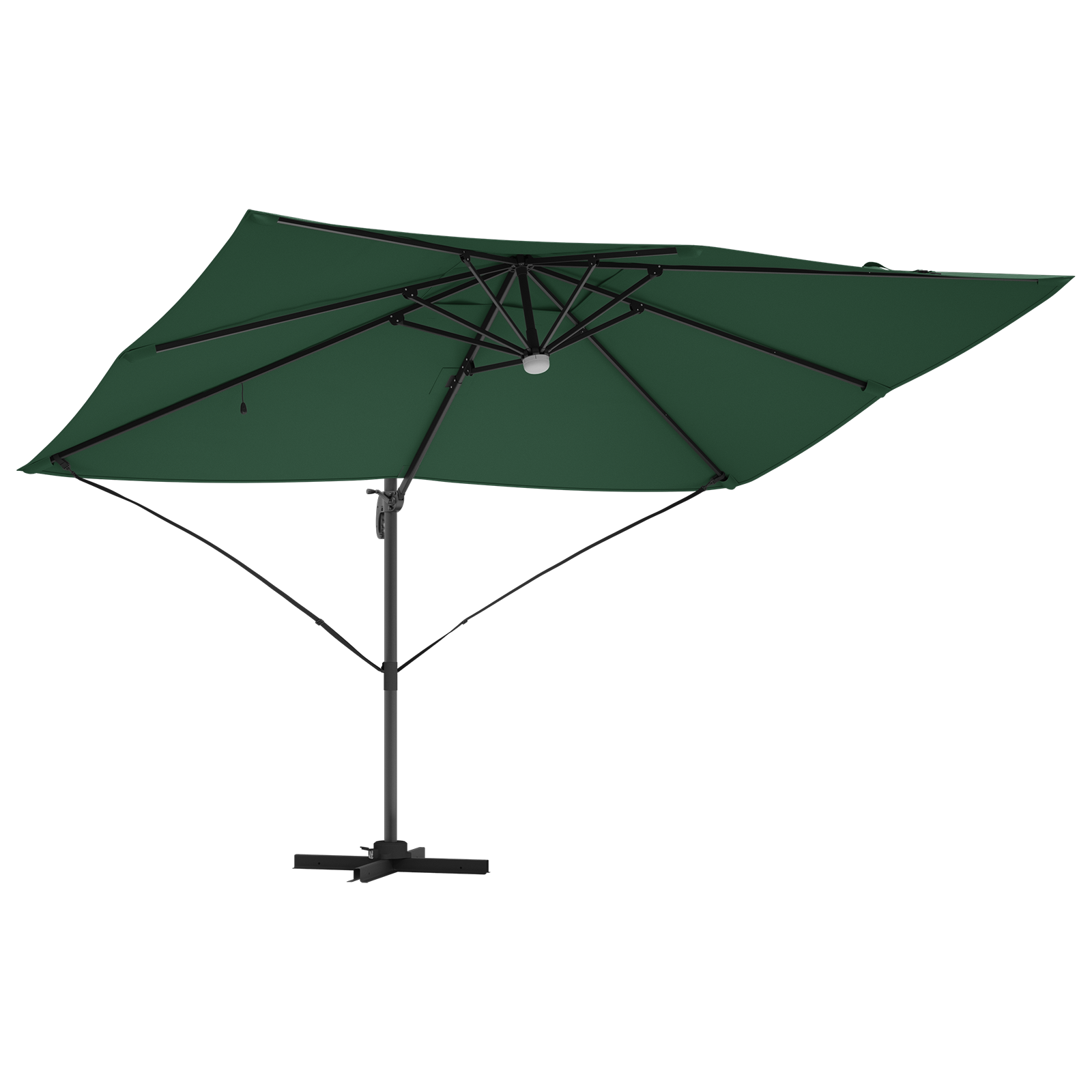 Umbrelă Cantilever Verde Verde Poliester, Metal Mare GartenMobel Dekor