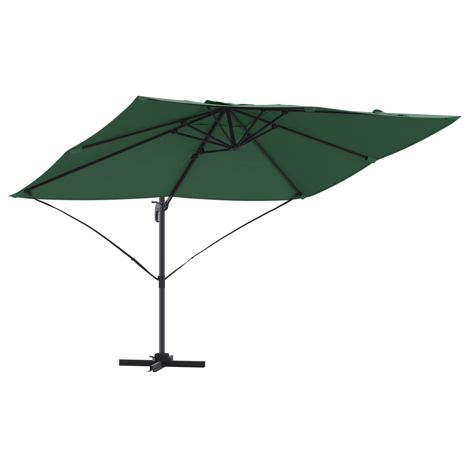 Umbrela Cantilever Verde Verde Poliester și cadru metalic Mare GartenMobel Dekor