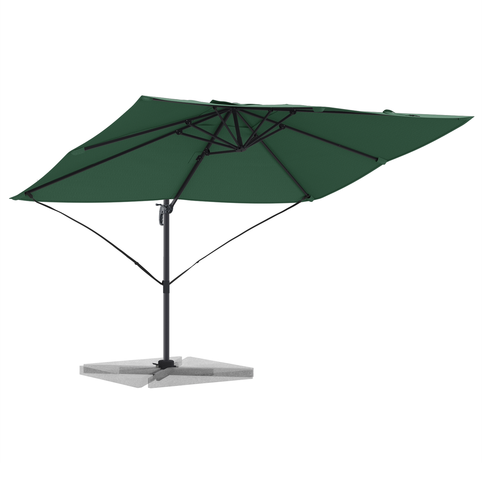Umbrela Cantilever Verde Verde Poliester și cadru metalic Mare GartenMobel Dekor
