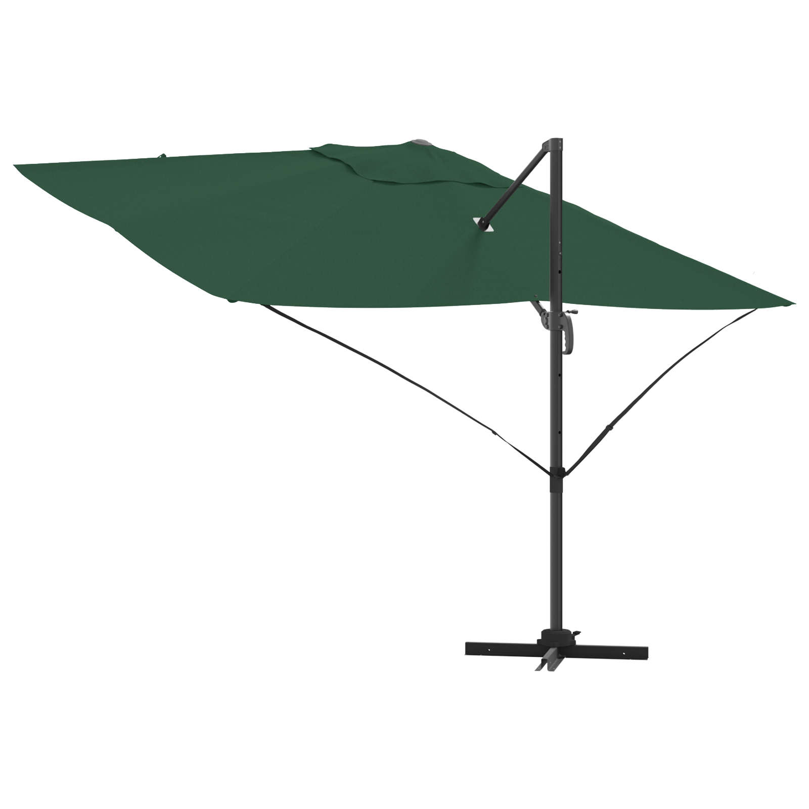 Umbrela Cantilever Verde Verde Poliester și cadru metalic Mare GartenMobel Dekor