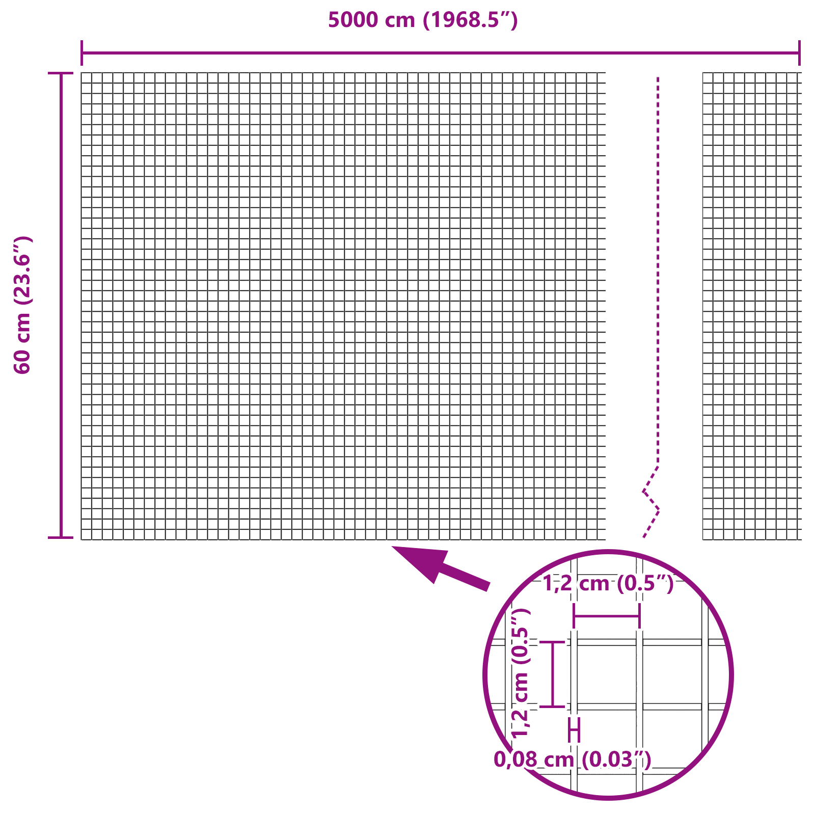 Gard din sârmă sudată verde 0,6x50 m oțel GartenMobel Dekor