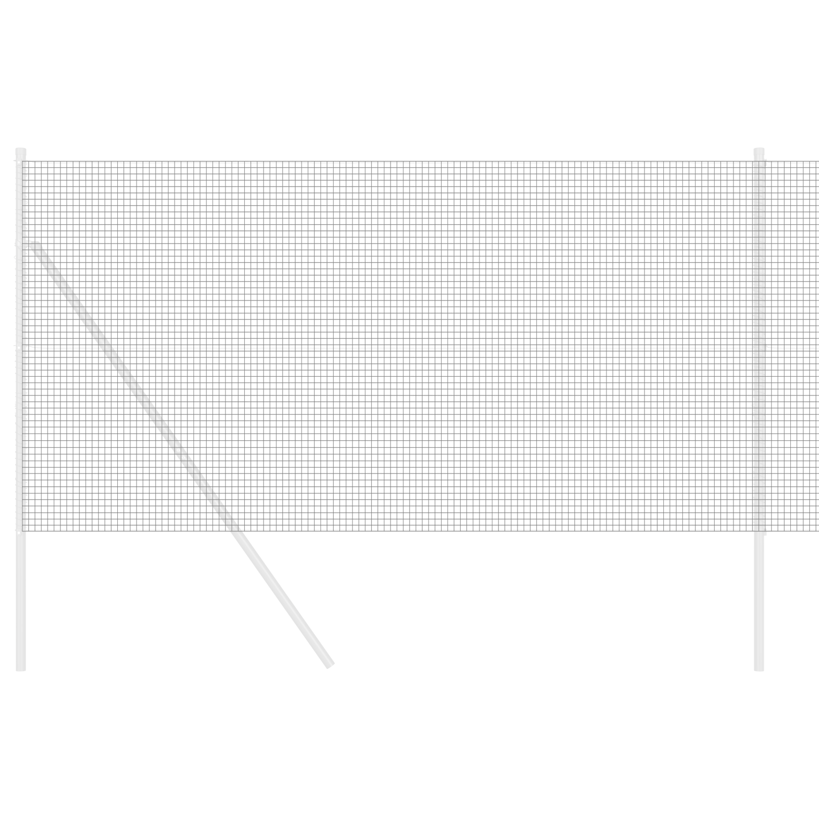 Gard din Fier Sudat Gri 1,4x10 m Fier GartenMobel Dekor