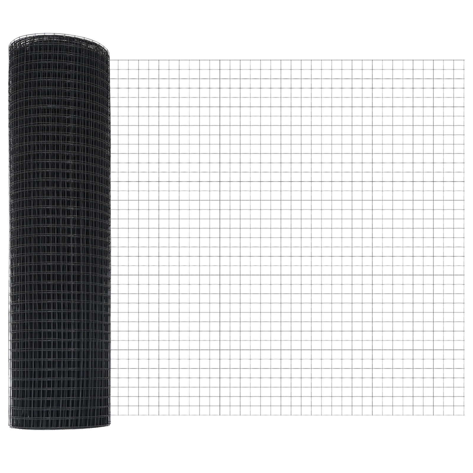 Gard din plasă sudată Gri 0.6x50 m Oțel GartenMobel Dekor
