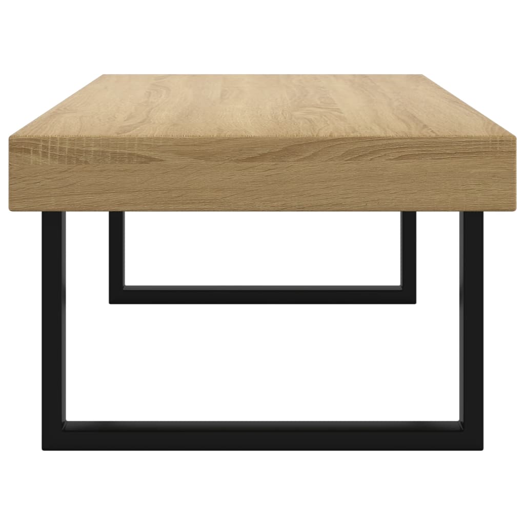 Măsuță de cafea, maro deschis & negru, 120x60x40 cm, MDF & fier GartenMobel Dekor
