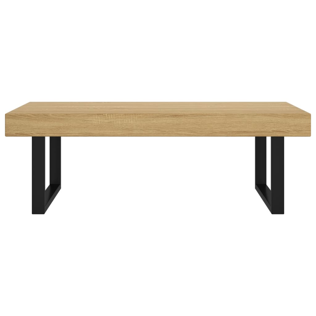 Măsuță de cafea, maro deschis & negru, 120x60x40 cm, MDF & fier GartenMobel Dekor