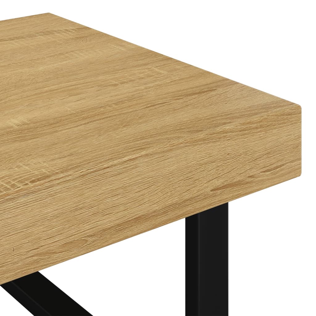 Măsuță de cafea, maro deschis & negru, 120x60x40 cm, MDF & fier GartenMobel Dekor